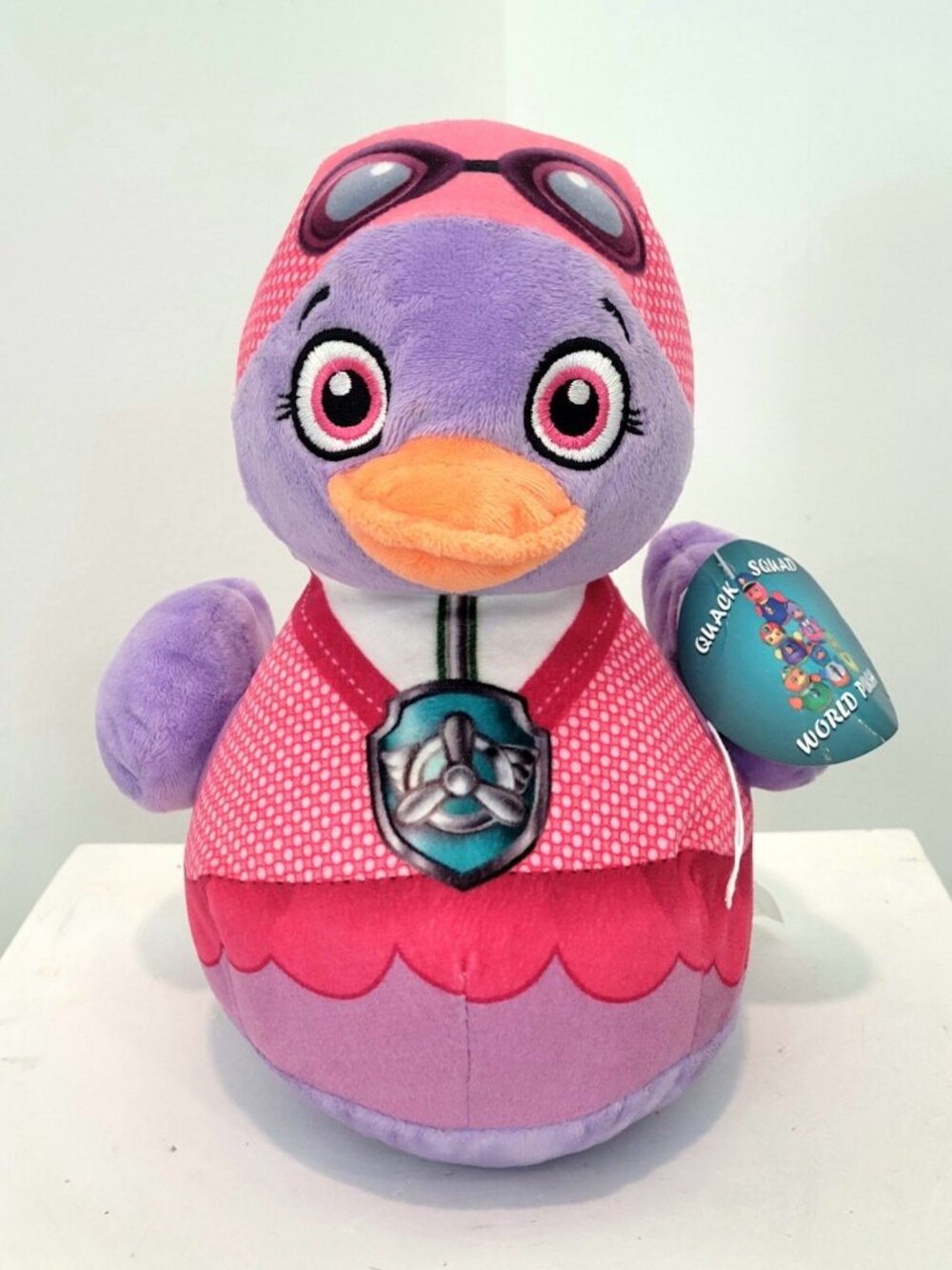 World Plush Quack Squad Purple & Pink Duck Sewn Eyes Stuffed Animal 9"